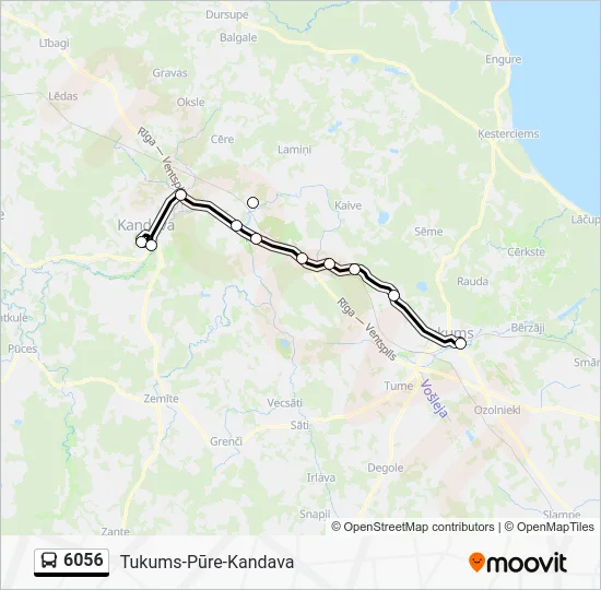 Автобус 6056: карта маршрута