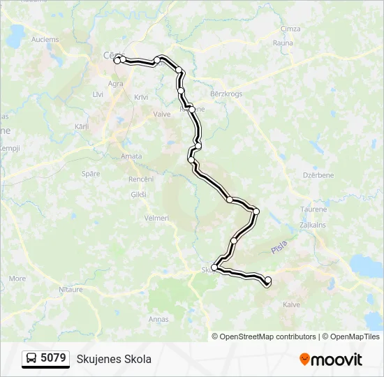 Автобус 5079: карта маршрута