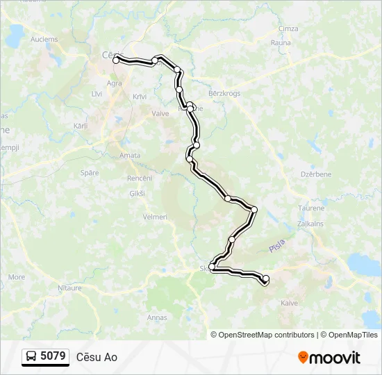 Автобус 5079: карта маршрута