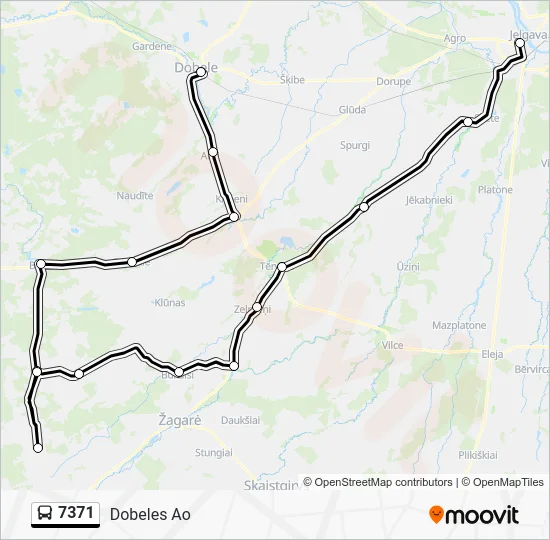 Автобус 7371: карта маршрута