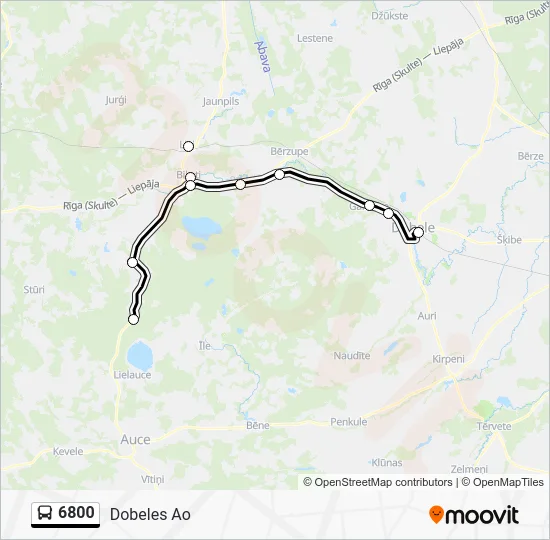 Автобус 6800: карта маршрута