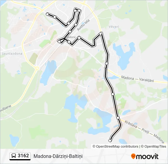 Автобус 3162: карта маршрута