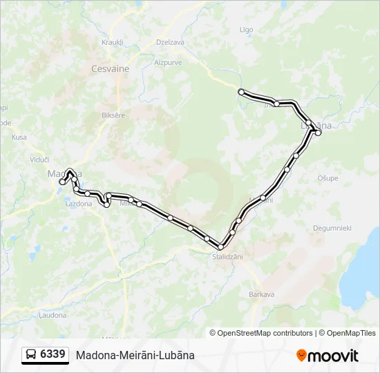Автобус 6339: карта маршрута