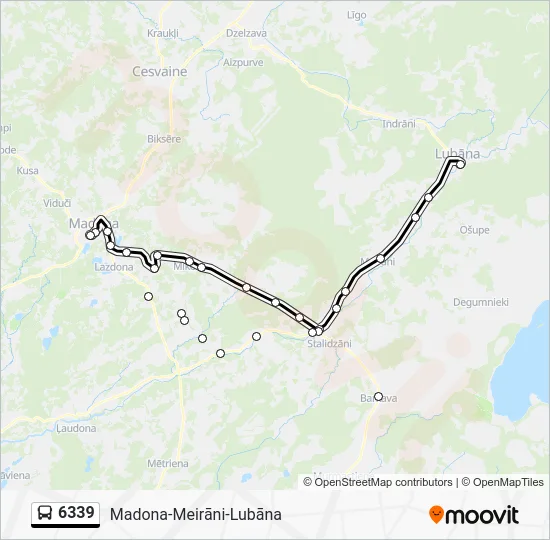 Автобус 6339: карта маршрута