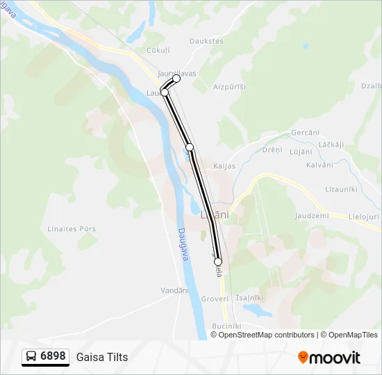 Автобус 6898: карта маршрута