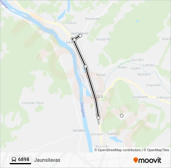 Автобус 6898: карта маршрута