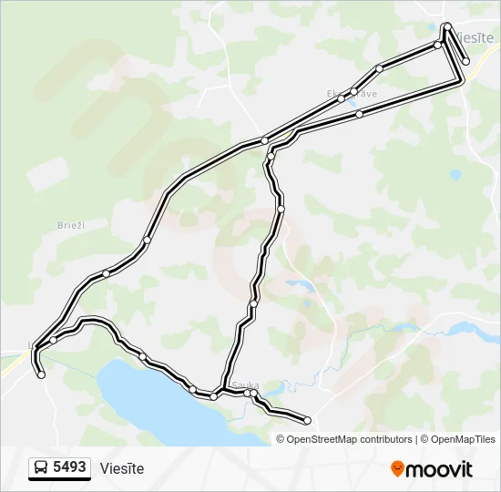 Автобус 5493: карта маршрута