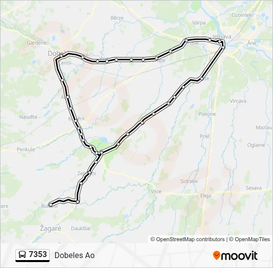 7353 Bus Line Map