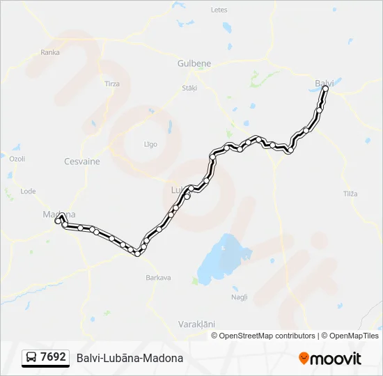 Автобус 7692: карта маршрута