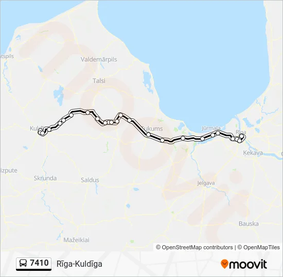 Автобус 7410: карта маршрута