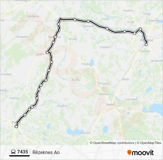 7435 Bus Line Map