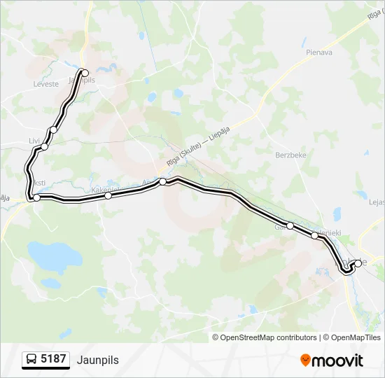 Автобус 5187: карта маршрута
