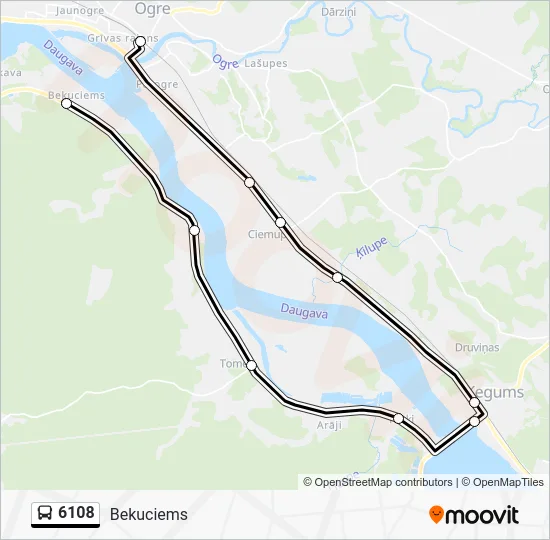 Автобус 6108: карта маршрута