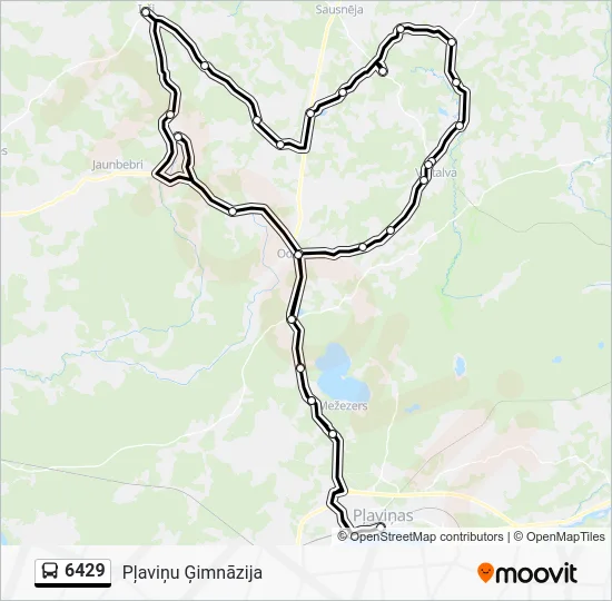 Автобус 6429: карта маршрута