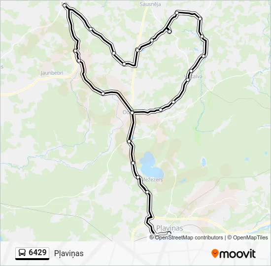 Автобус 6429: карта маршрута