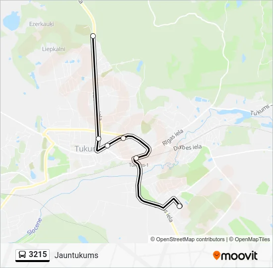 Автобус 3215: карта маршрута