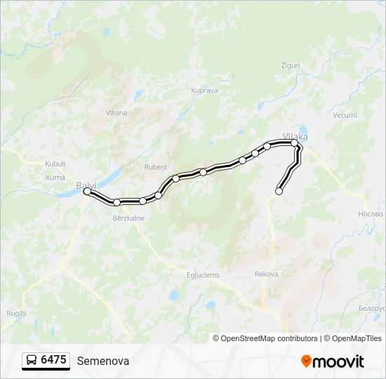 Автобус 6475: карта маршрута