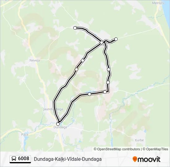 Автобус 6008: карта маршрута