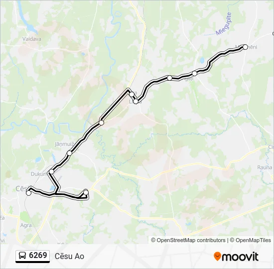 Автобус 6269: карта маршрута