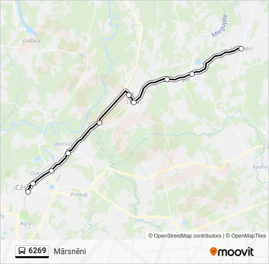 Автобус 6269: карта маршрута