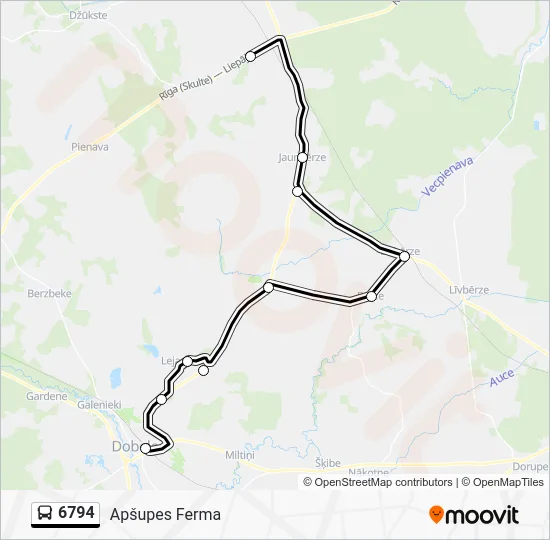 Автобус 6794: карта маршрута