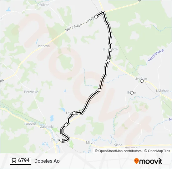 Автобус 6794: карта маршрута