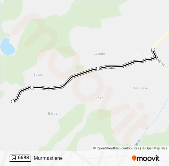 Автобус 6698: карта маршрута