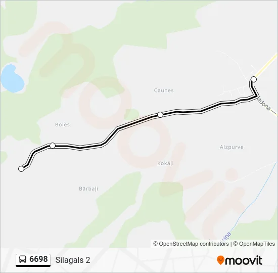 Автобус 6698: карта маршрута
