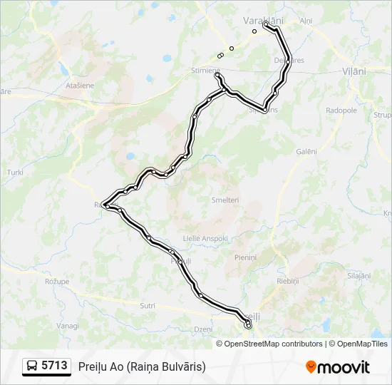 5713 Bus Line Map