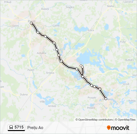 Автобус 5715: карта маршрута