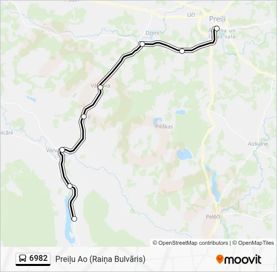 6982 Bus Line Map
