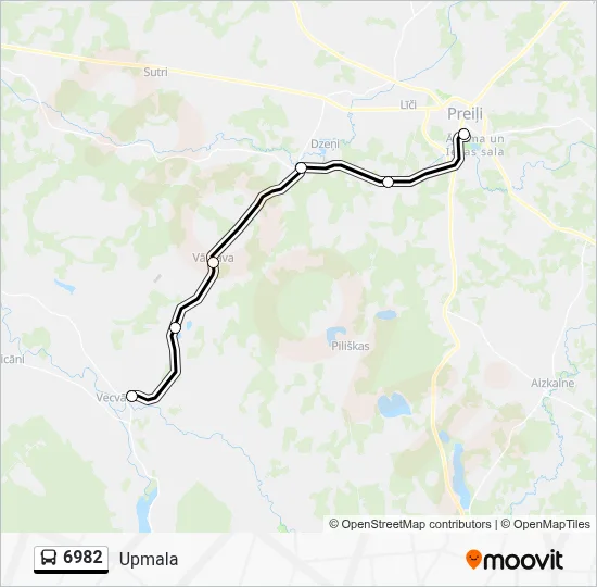 6982 Bus Line Map
