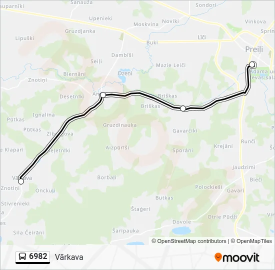 6982 Bus Line Map