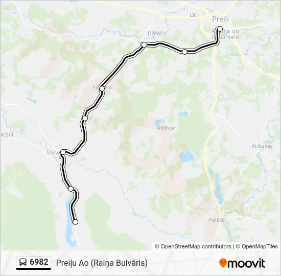6982 Bus Line Map