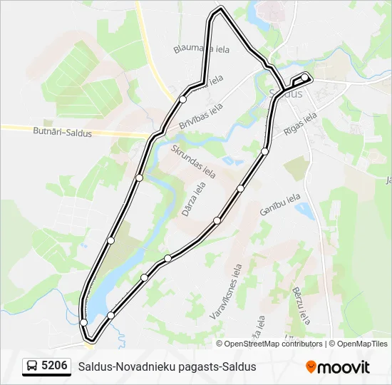 Автобус 5206: карта маршрута