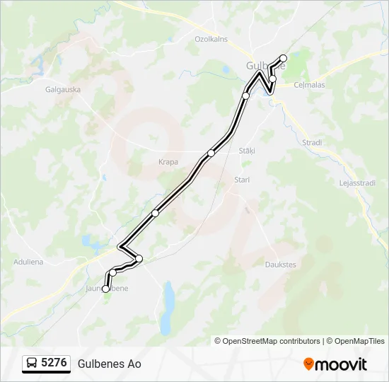 Автобус 5276: карта маршрута