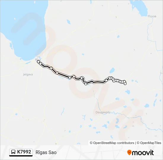 K7992 Bus Line Map