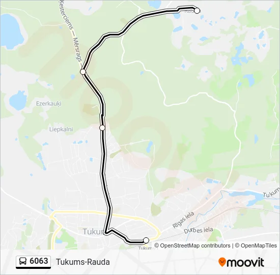 Автобус 6063: карта маршрута