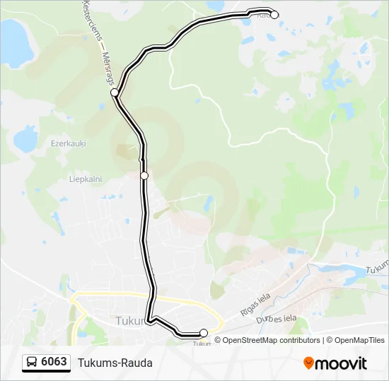 Автобус 6063: карта маршрута