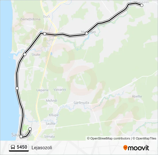 5450 Bus Line Map