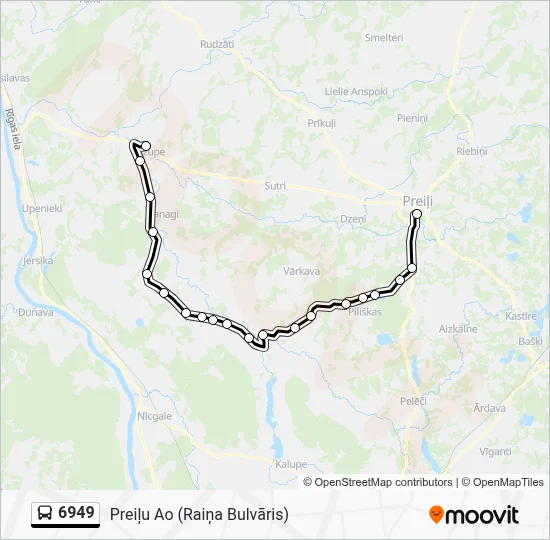 6949 Bus Line Map
