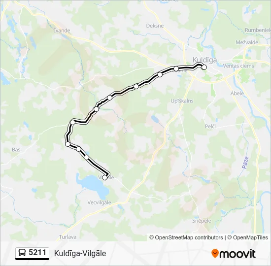 Автобус 5211: карта маршрута
