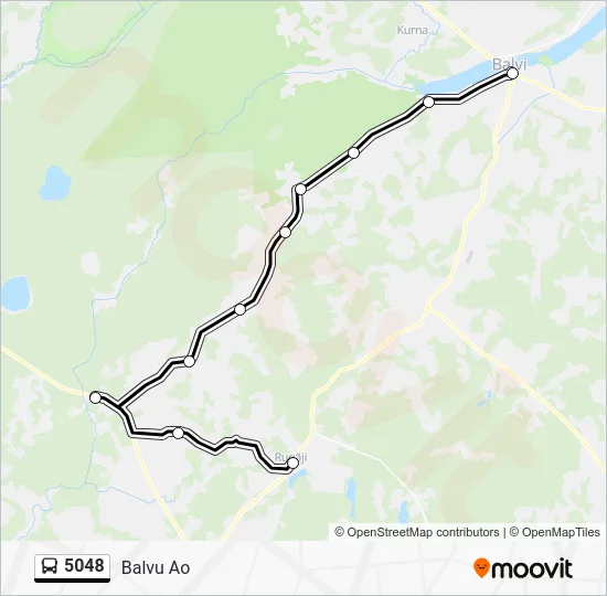 Автобус 5048: карта маршрута