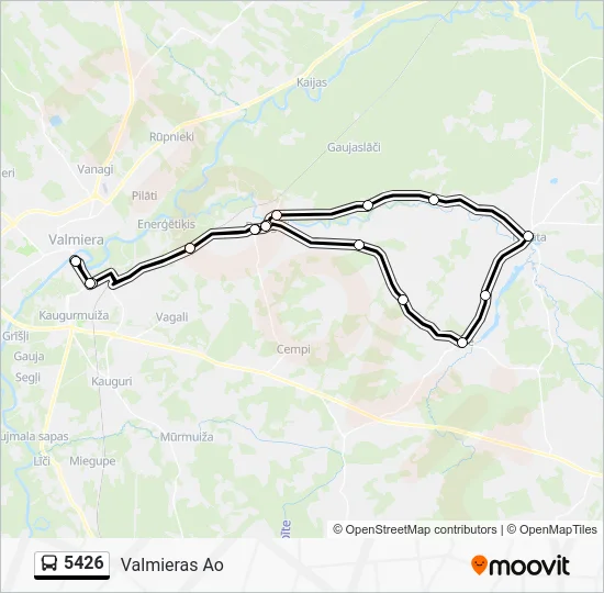Автобус 5426: карта маршрута