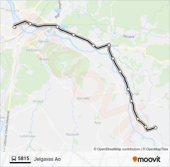 Автобус 5815: карта маршрута
