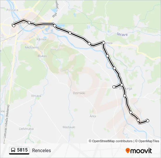 Автобус 5815: карта маршрута
