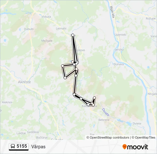 5155 Bus Line Map