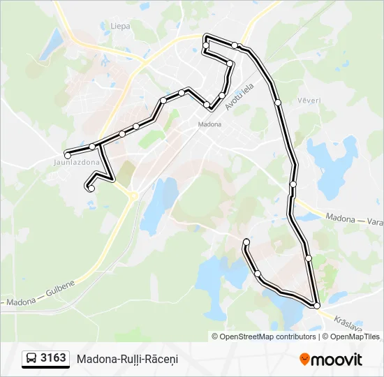 Автобус 3163: карта маршрута