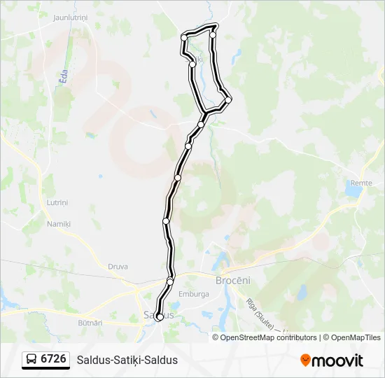 Автобус 6726: карта маршрута