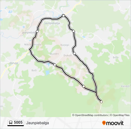 Автобус 5005: карта маршрута